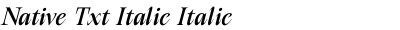 Native Txt Italic Italic